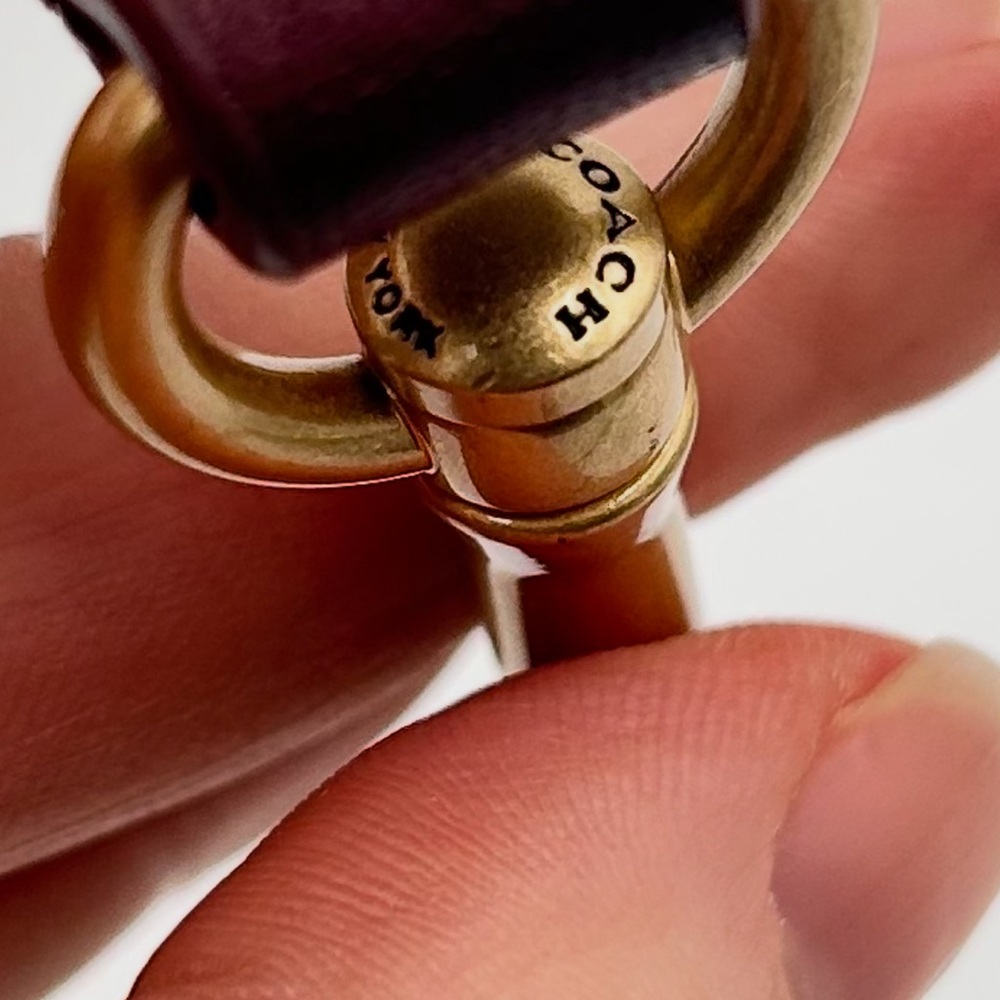 Coach adjustable maroon replacement strap NWT - image 6